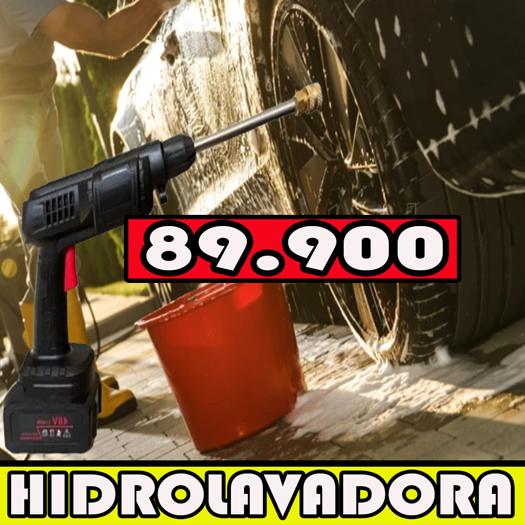 Hidrolavadora Inalambrica Portatil + 2 BATERIAS 48 VOLTIOS