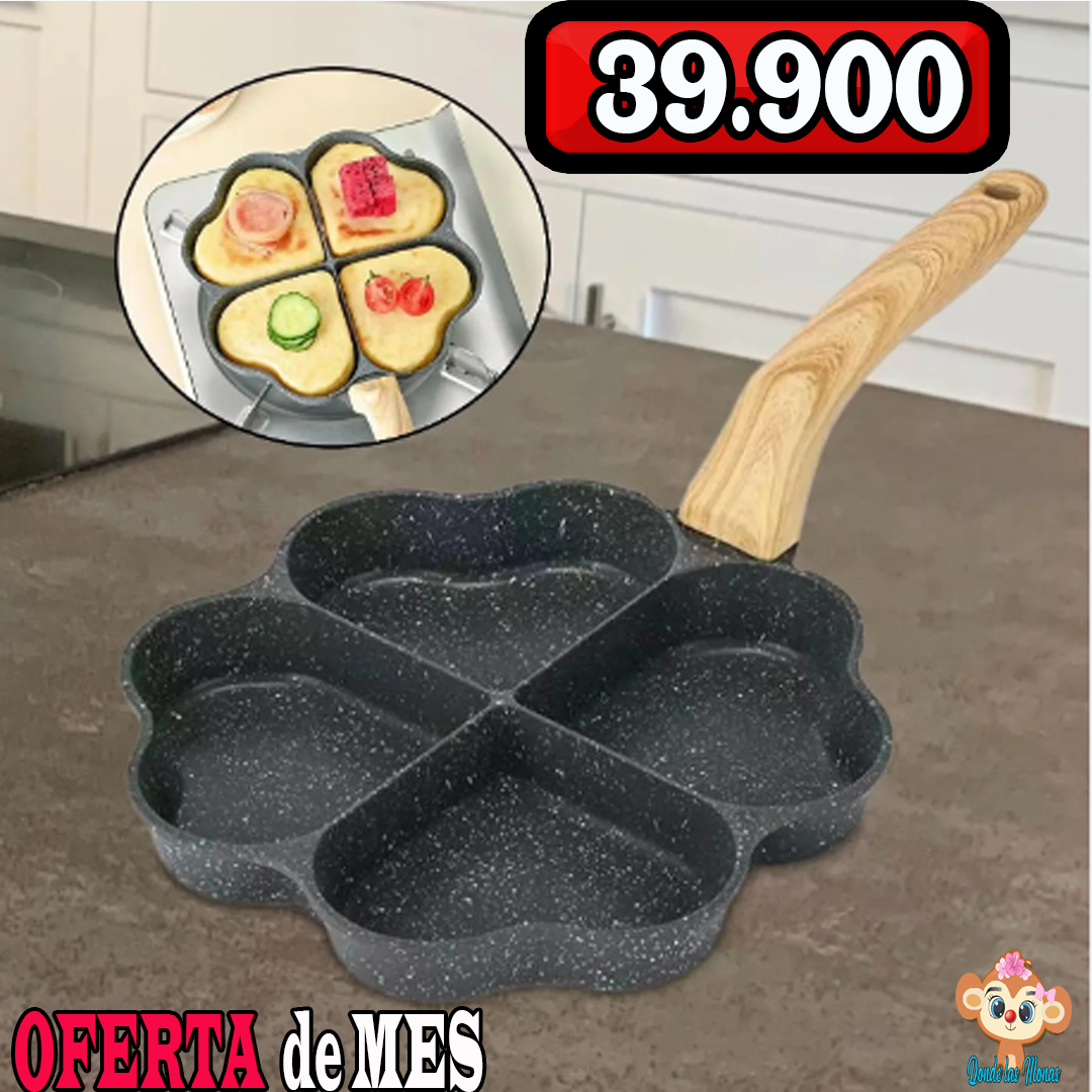 Sarten 4 Divisiones Corazon