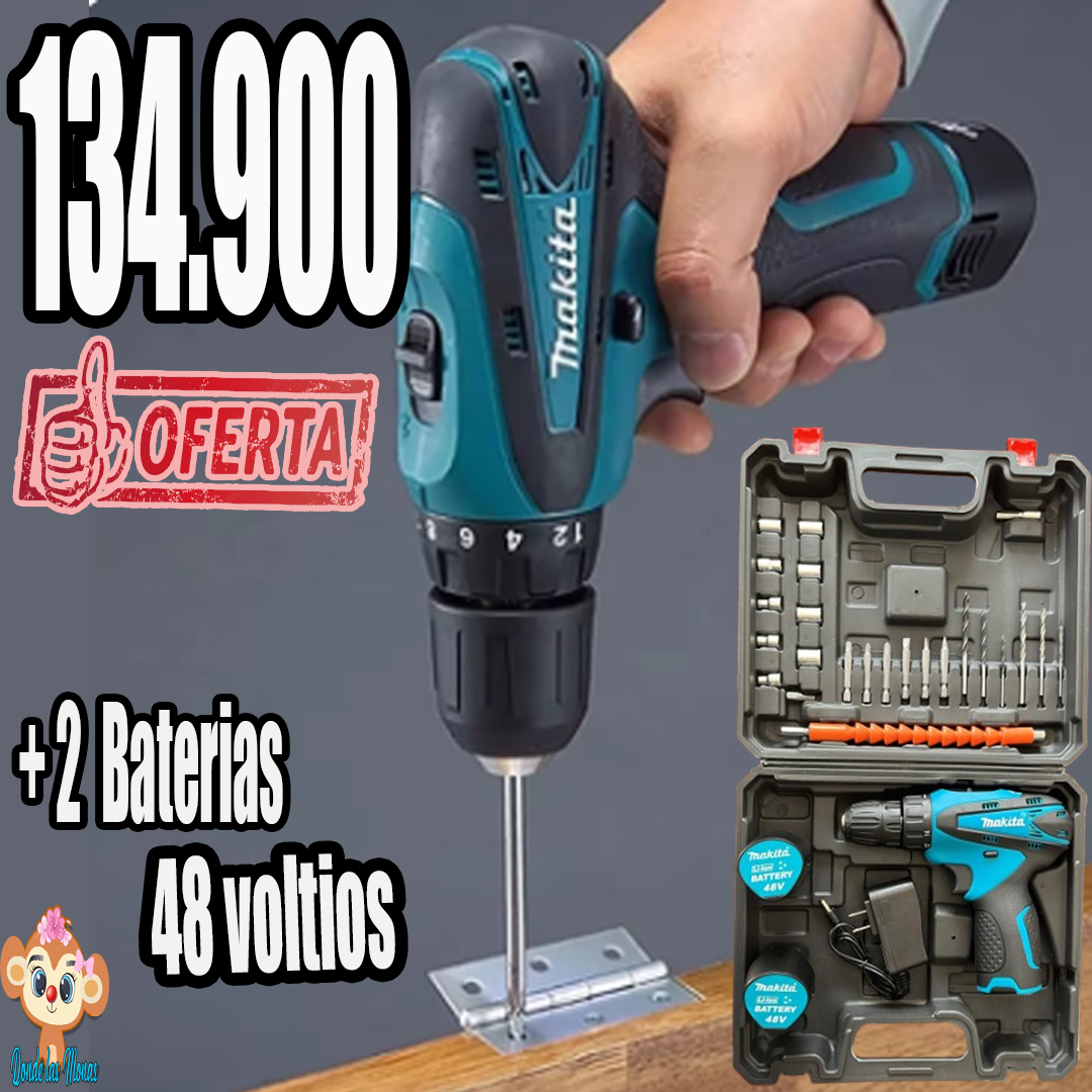 Taladro Inalambrico mas 2 baterias de 48 voltios