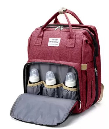 Bolso Pañalera Con Cuna Cambiador