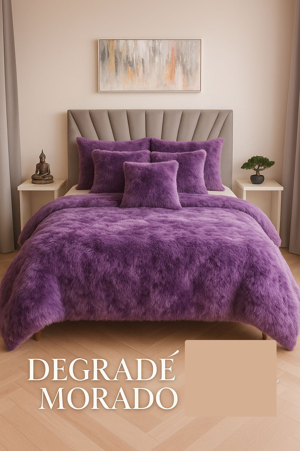 Edredon Peludo Piel De Ganso- INCLUYE  5 PIEZAS  [1 Plumón nórdico .  2 Fundas de almohada   2 Fundas decorativas para cojines]