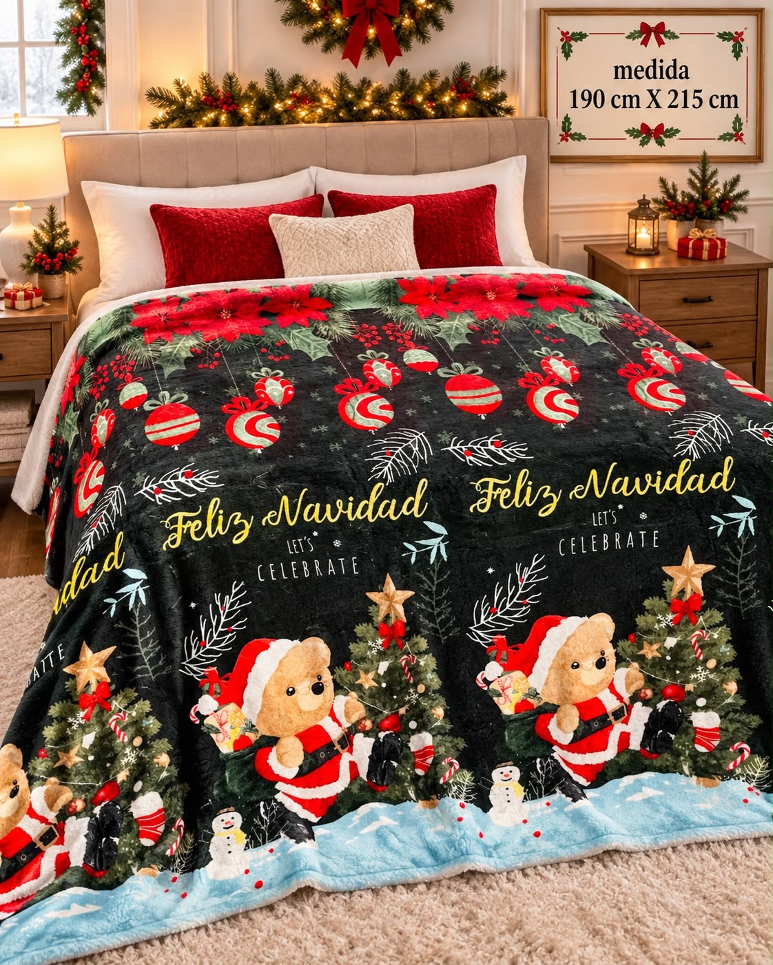 COBIJAS NAVIDEÑAS NUEVA COLECCION 2026