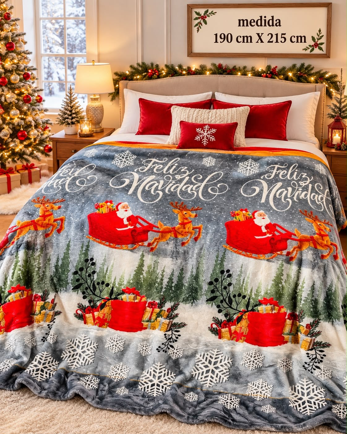 COBIJAS NAVIDEÑAS NUEVA COLECCION 2026