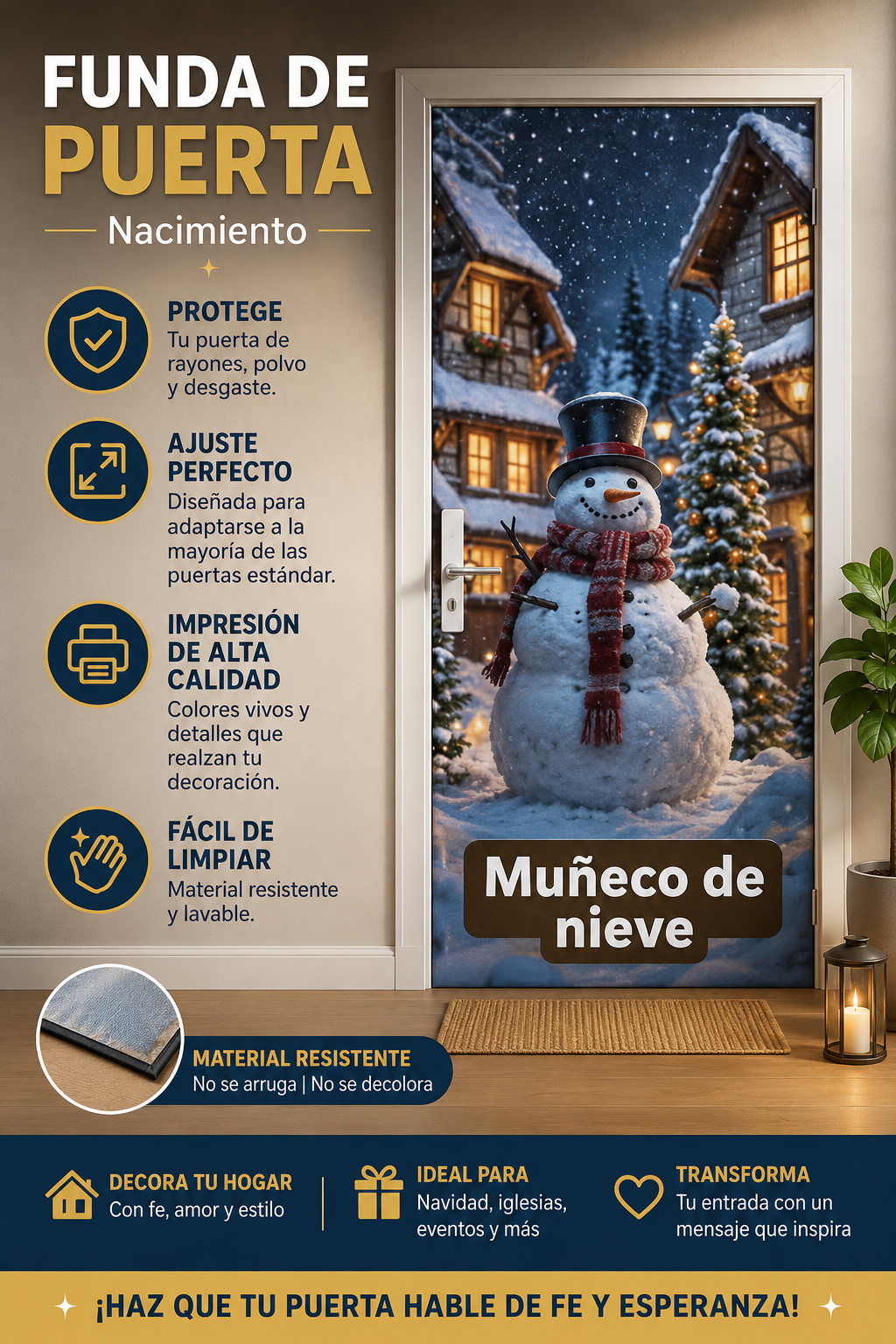 FUNDAS PARA PUERTA NAVIDAD