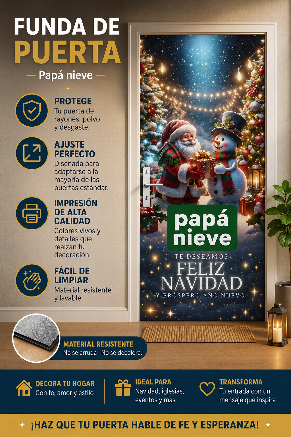 FUNDAS PARA PUERTA NAVIDAD
