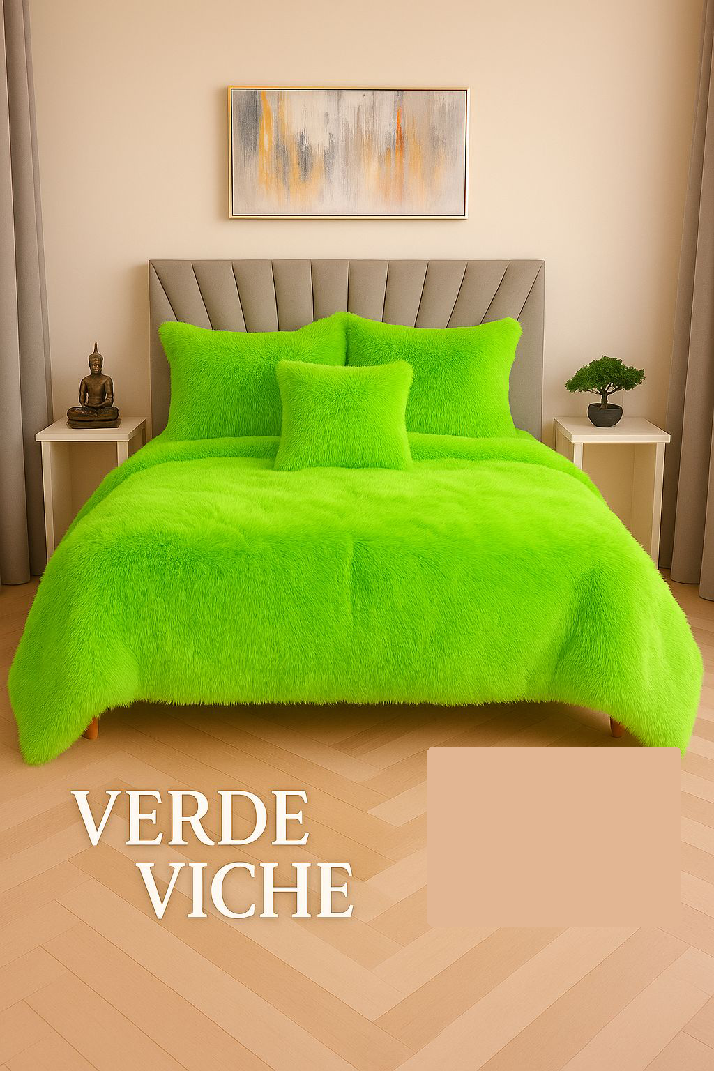 Edredon Peludo Piel De Ganso- INCLUYE  5 PIEZAS  [1 Plumón nórdico .  2 Fundas de almohada   2 Fundas decorativas para cojines]