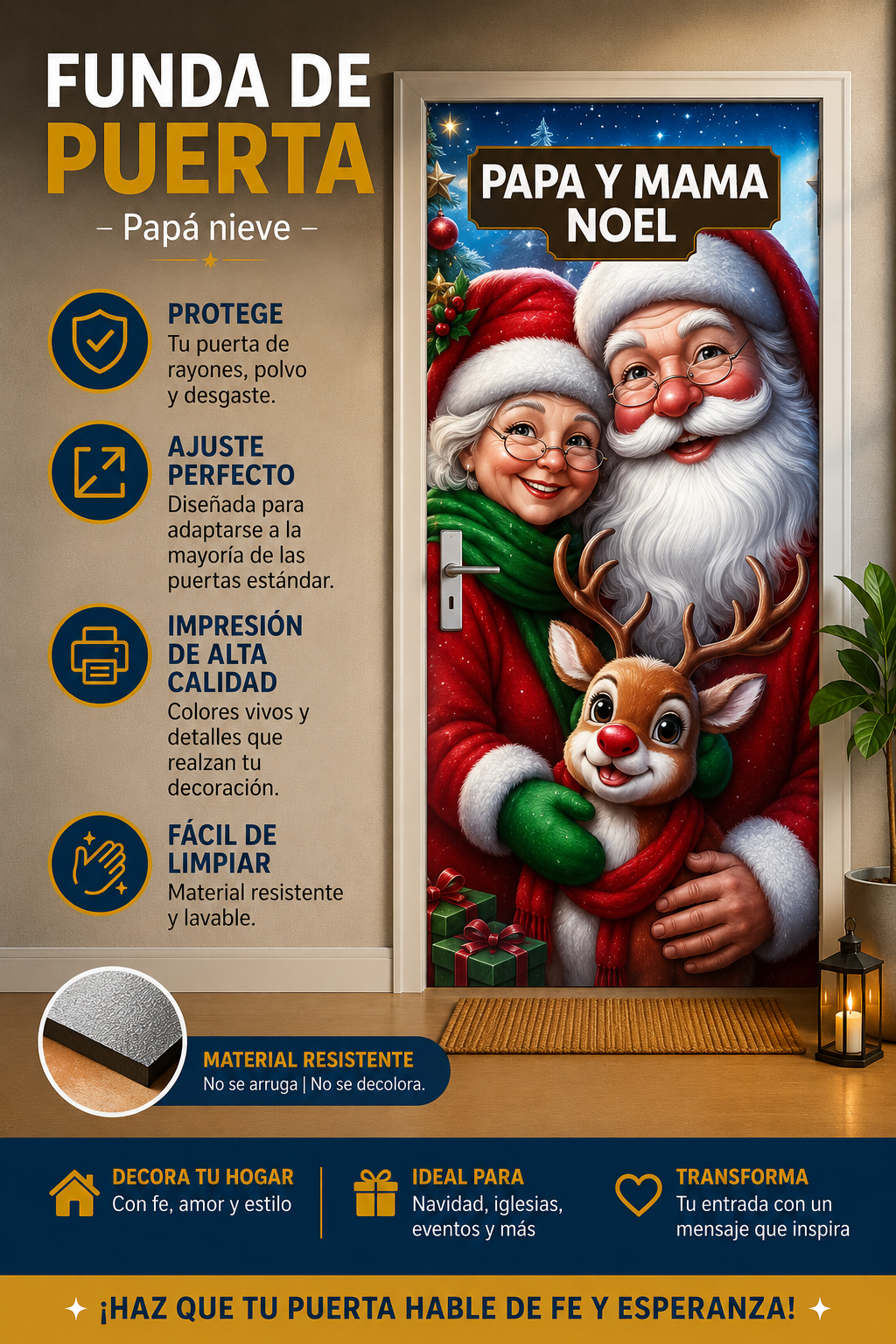 FUNDAS PARA PUERTA NAVIDAD