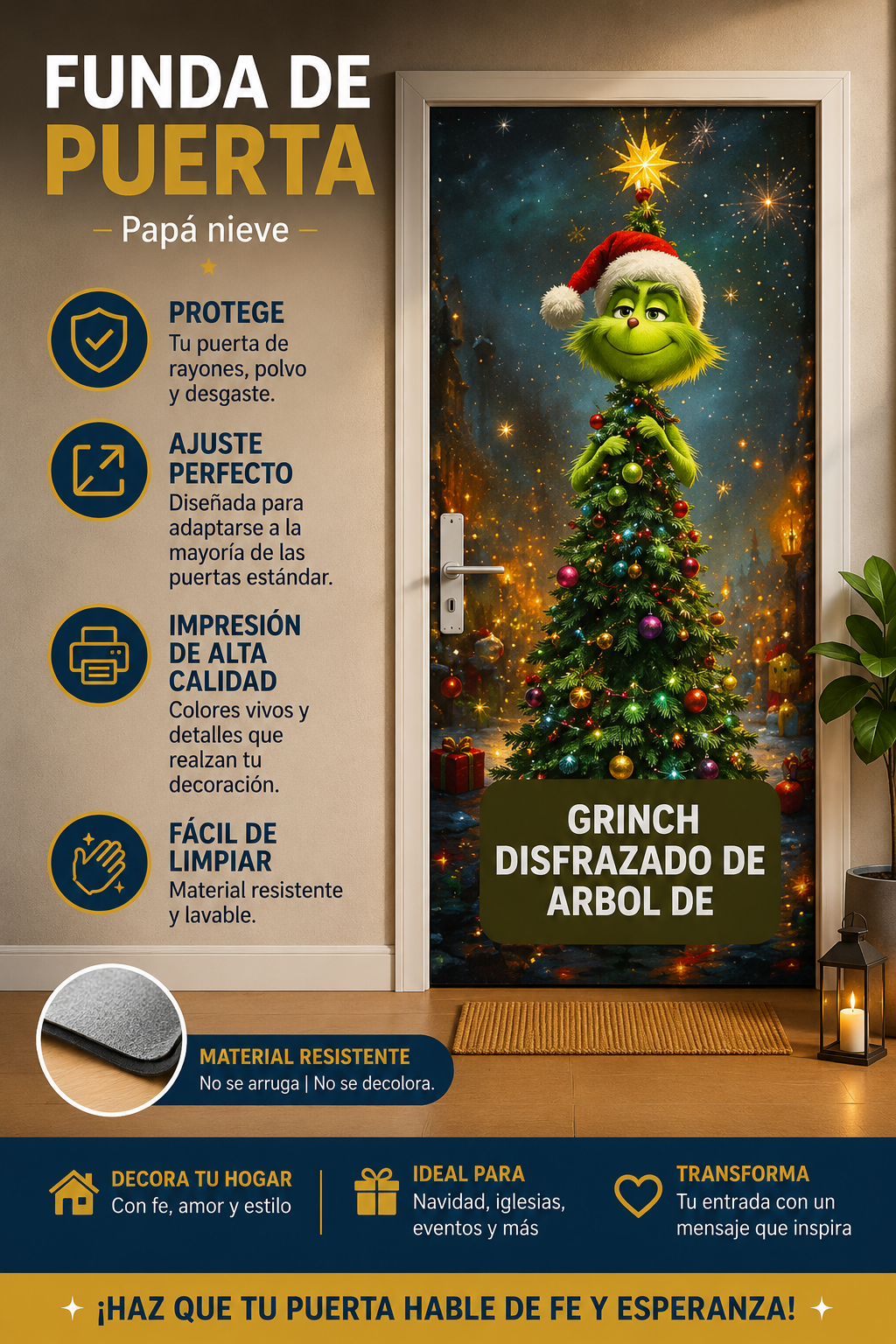 FUNDAS PARA PUERTA NAVIDAD