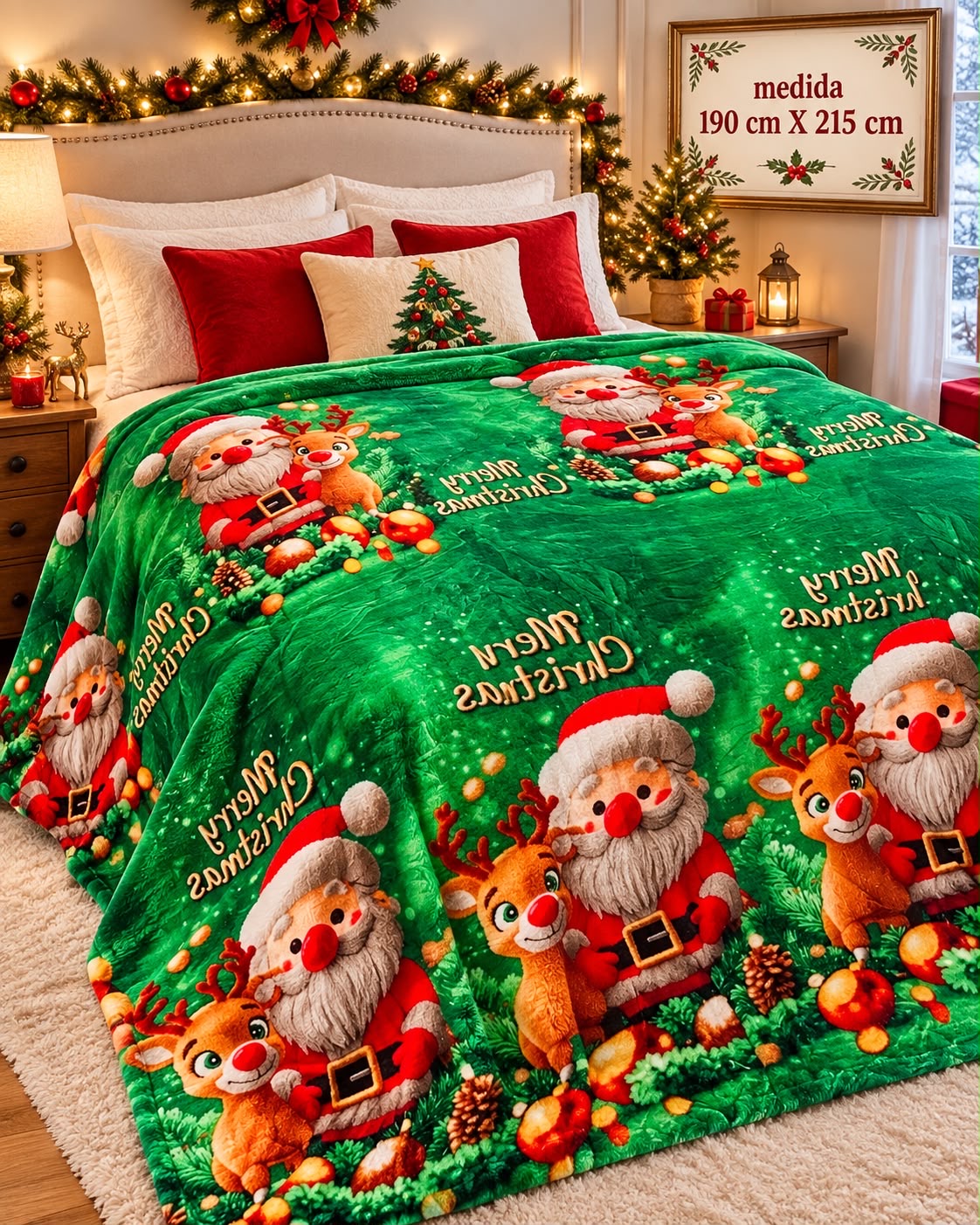 COBIJAS NAVIDEÑAS NUEVA COLECCION 2026