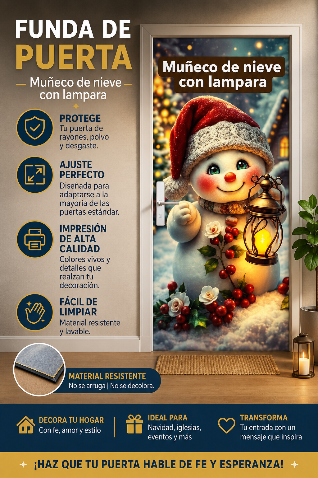 FUNDAS PARA PUERTA NAVIDAD