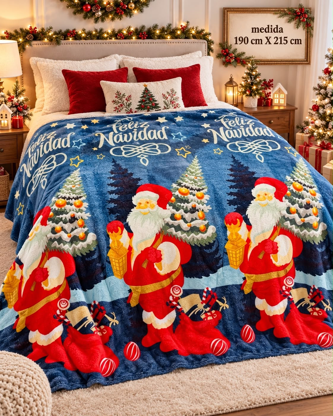 COBIJAS NAVIDEÑAS NUEVA COLECCION 2026
