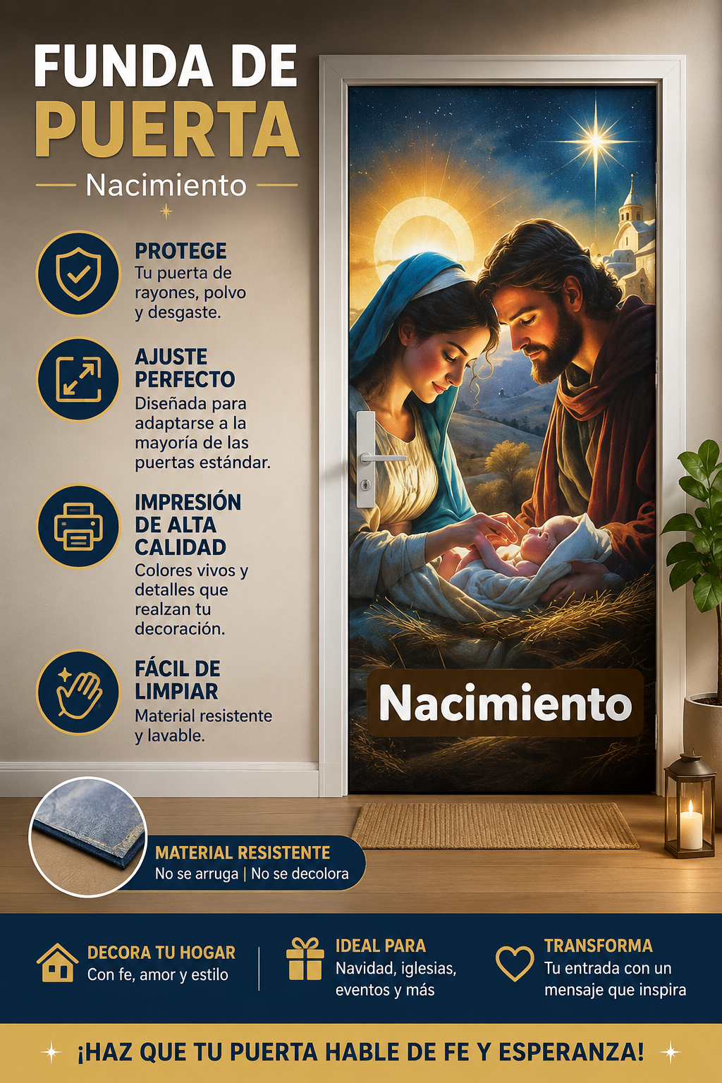 FUNDAS PARA PUERTA NAVIDAD