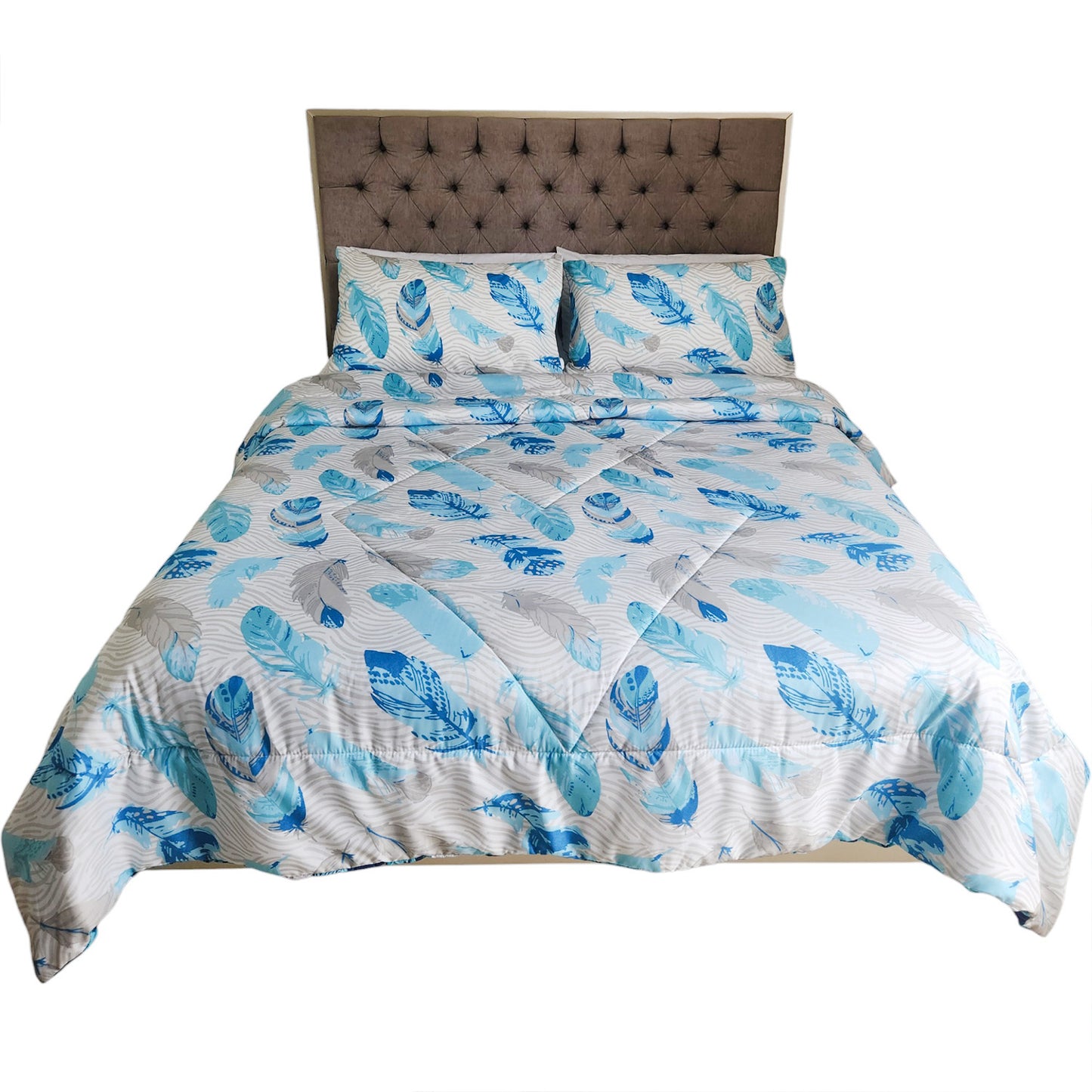 Edredon Cubrelecho Doble Faz Cama Doble + DOS FUNDAS ALMOHADA