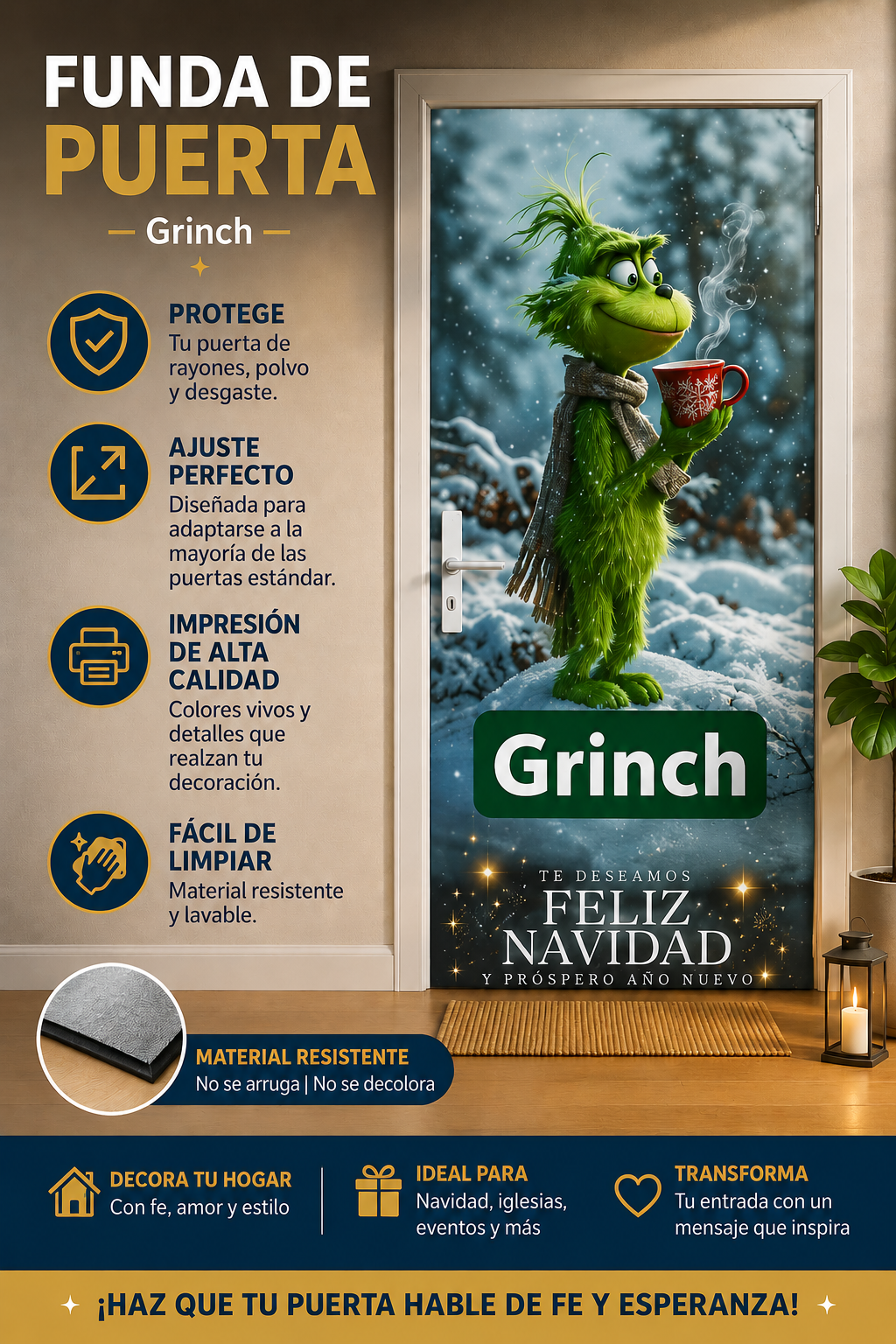 FUNDAS PARA PUERTA NAVIDAD