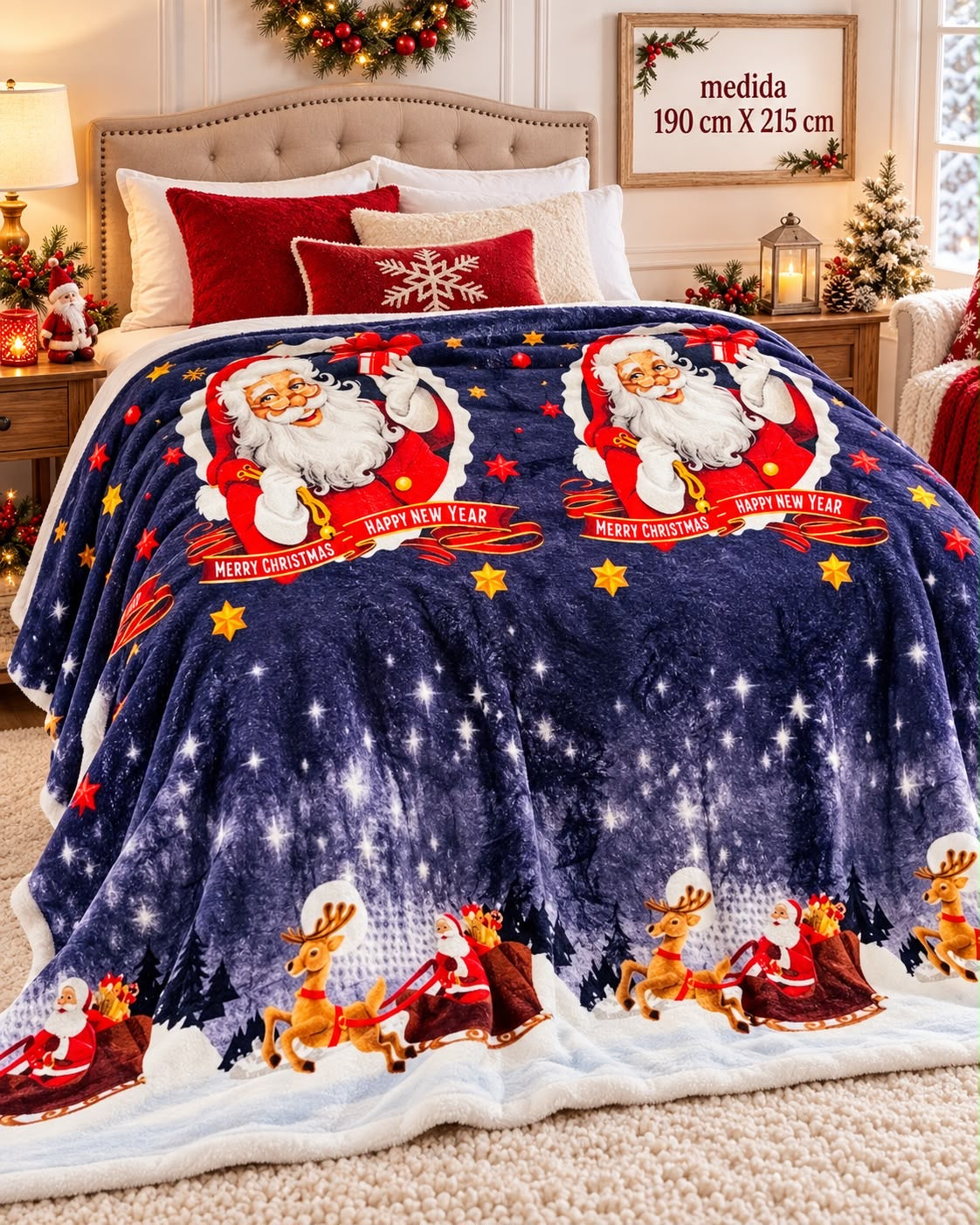 COBIJAS NAVIDEÑAS NUEVA COLECCION 2026