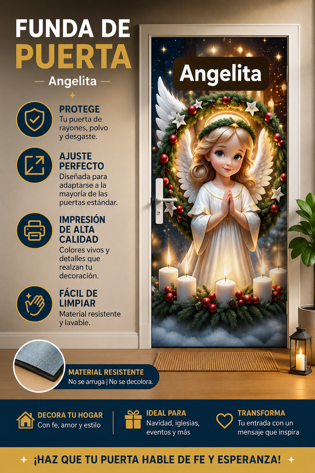 FUNDAS PARA PUERTA NAVIDAD