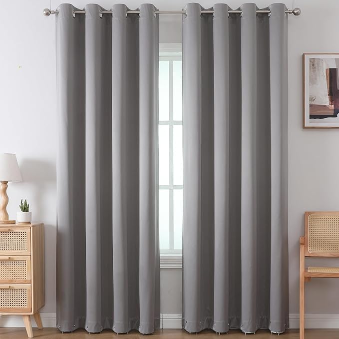 CORTINAS  JUEGO COMPLETO 2 PANELES ANTILUZ- BLACKOUT