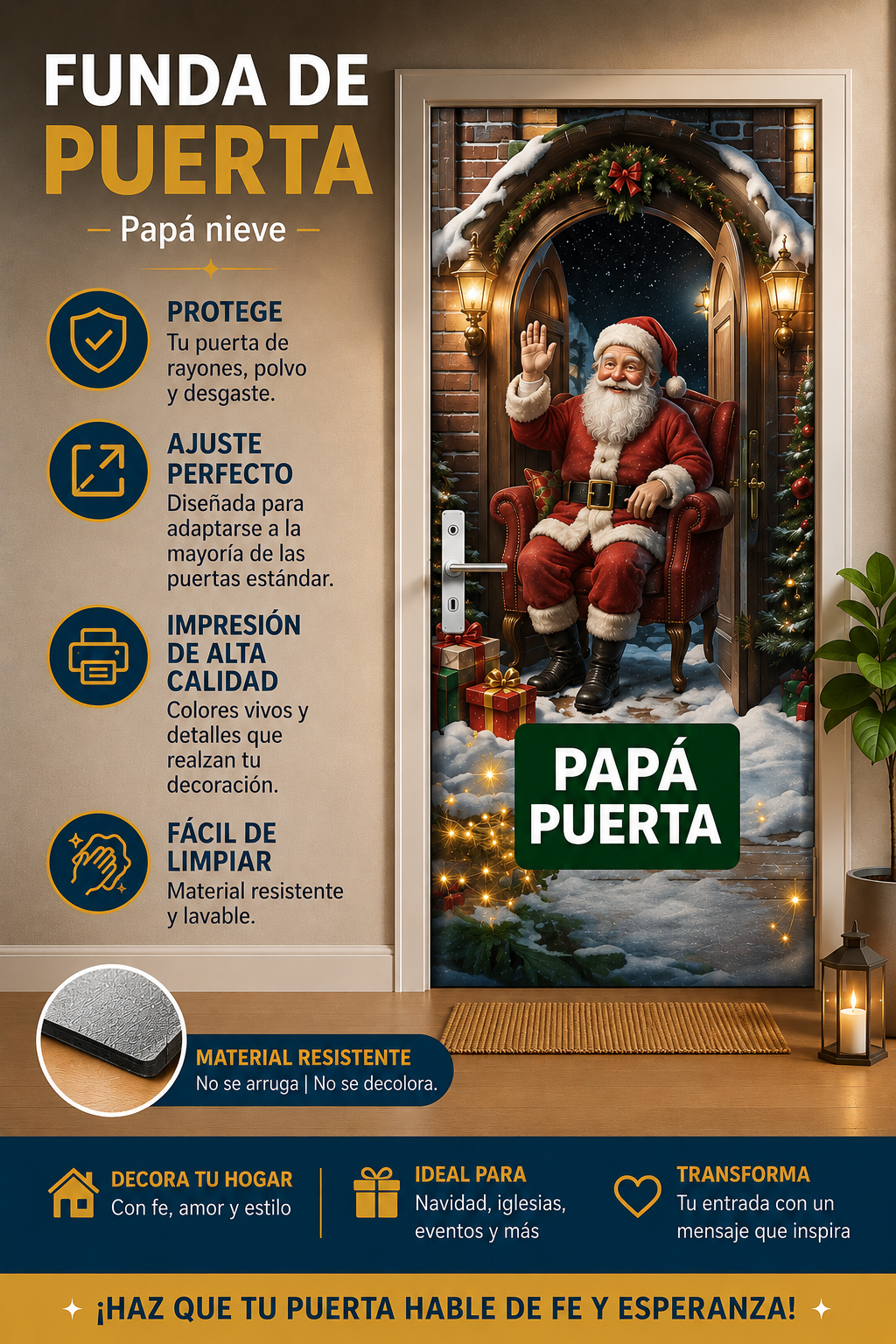 FUNDAS PARA PUERTA NAVIDAD