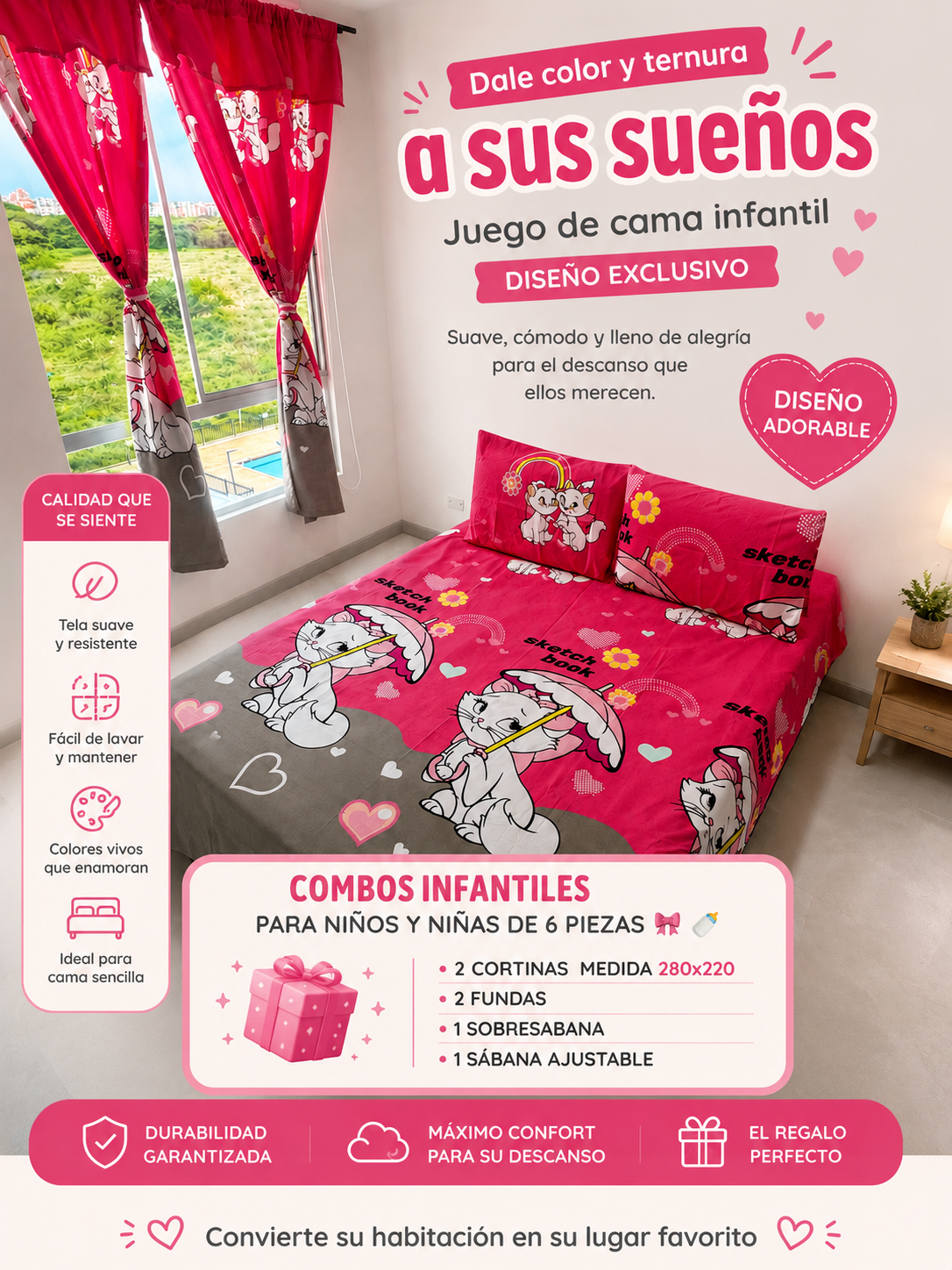 COMBOS INFANTILES PARA NIÑOS Y NIÑAS DE 6 PIEZAS 🎀