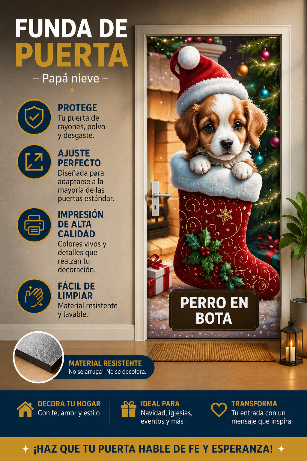 FUNDAS PARA PUERTA NAVIDAD