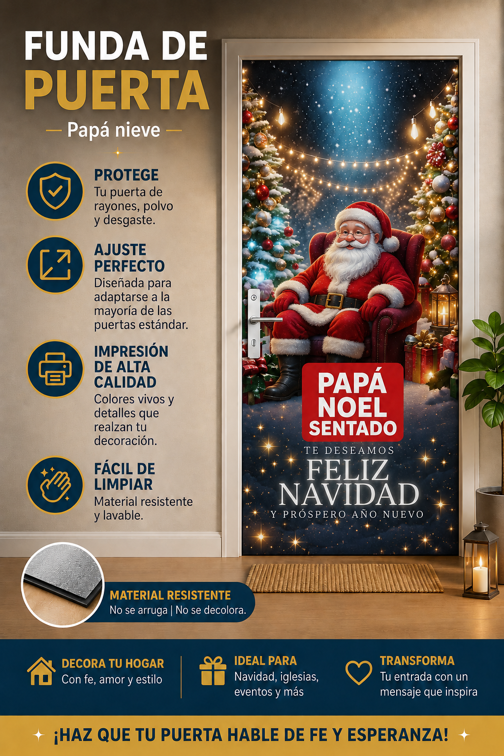 FUNDAS PARA PUERTA NAVIDAD