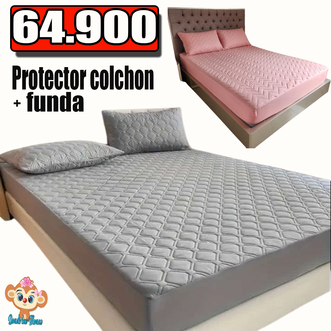 protector cama + funda almohada