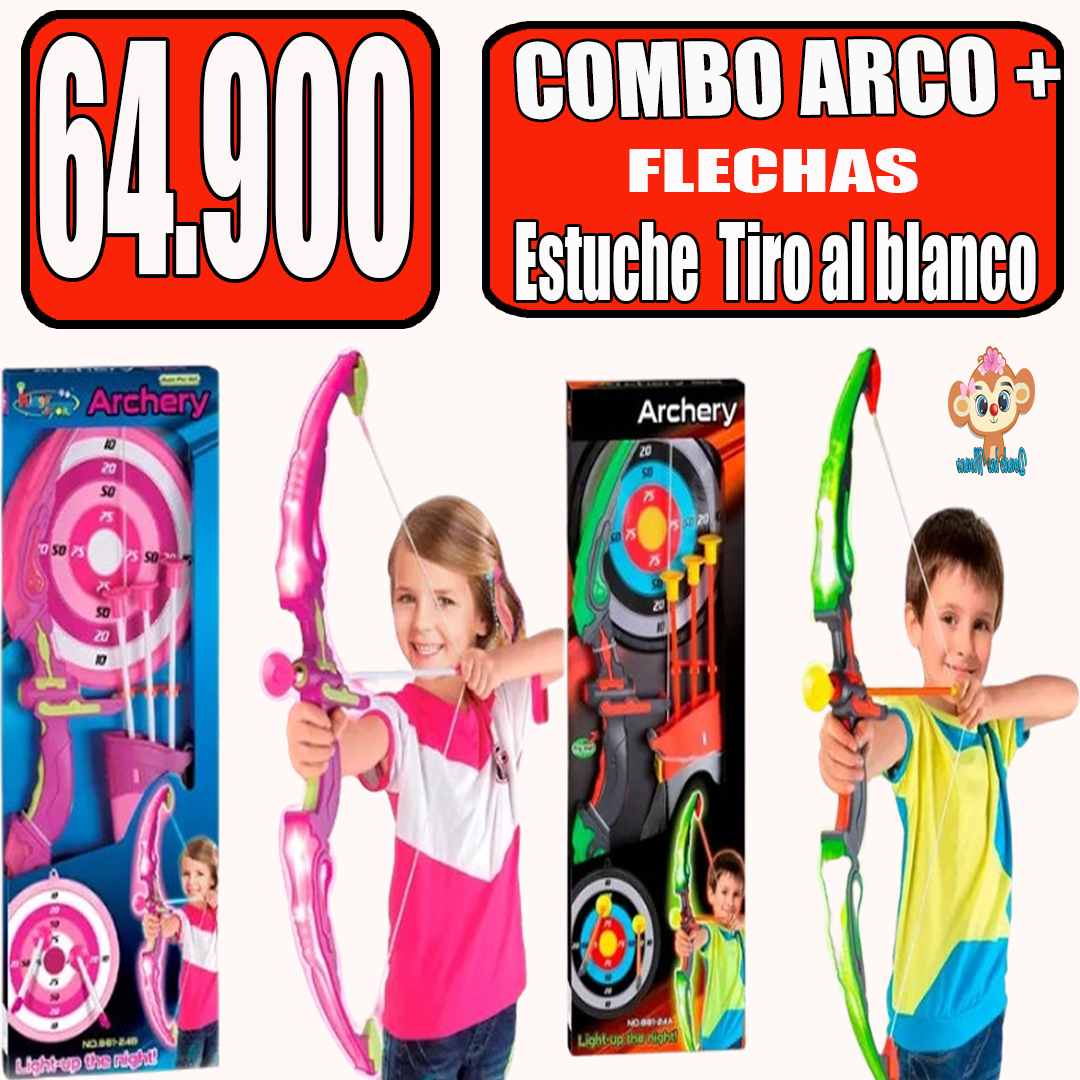 KIT ARCO Y FLECHA + ESTUCHE TIRO AL BLANCO